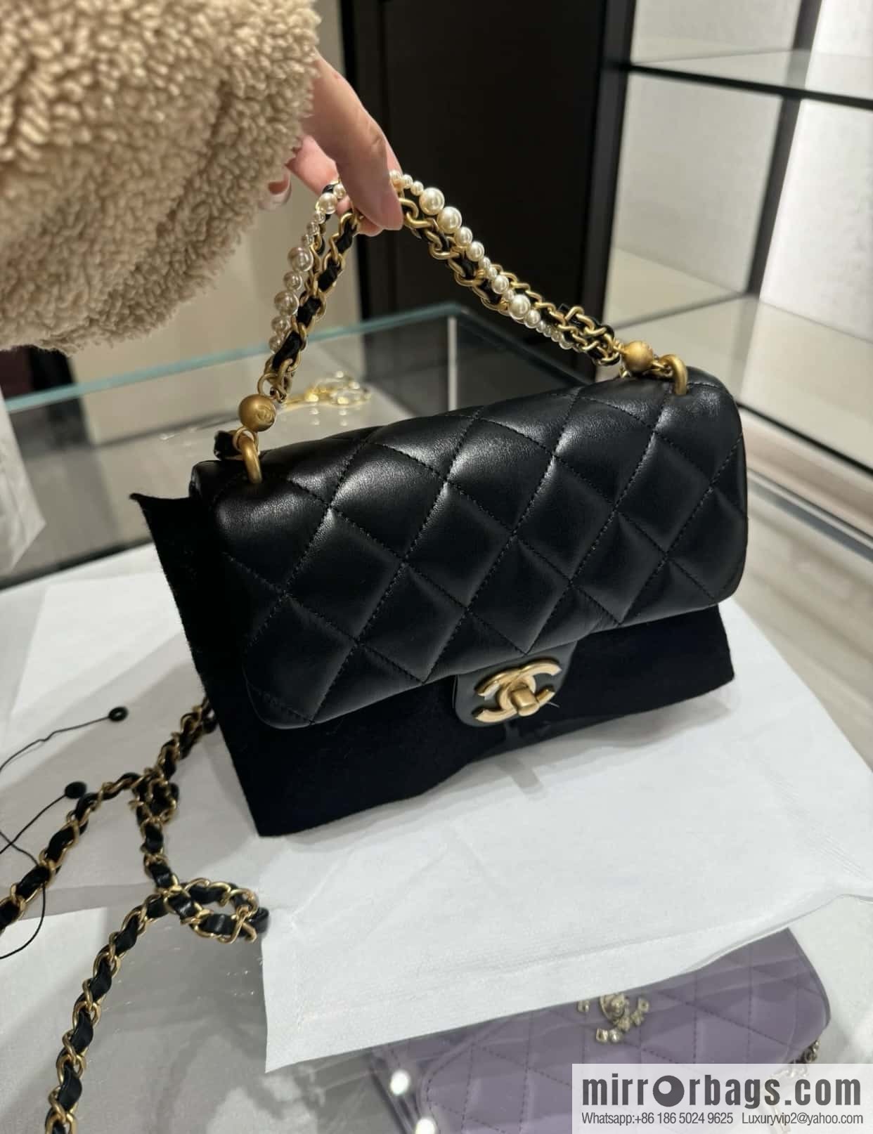 CHANEL 24P Spring and Summer Preview Series Limited Edition Pearl Large Square Fatty AS4384