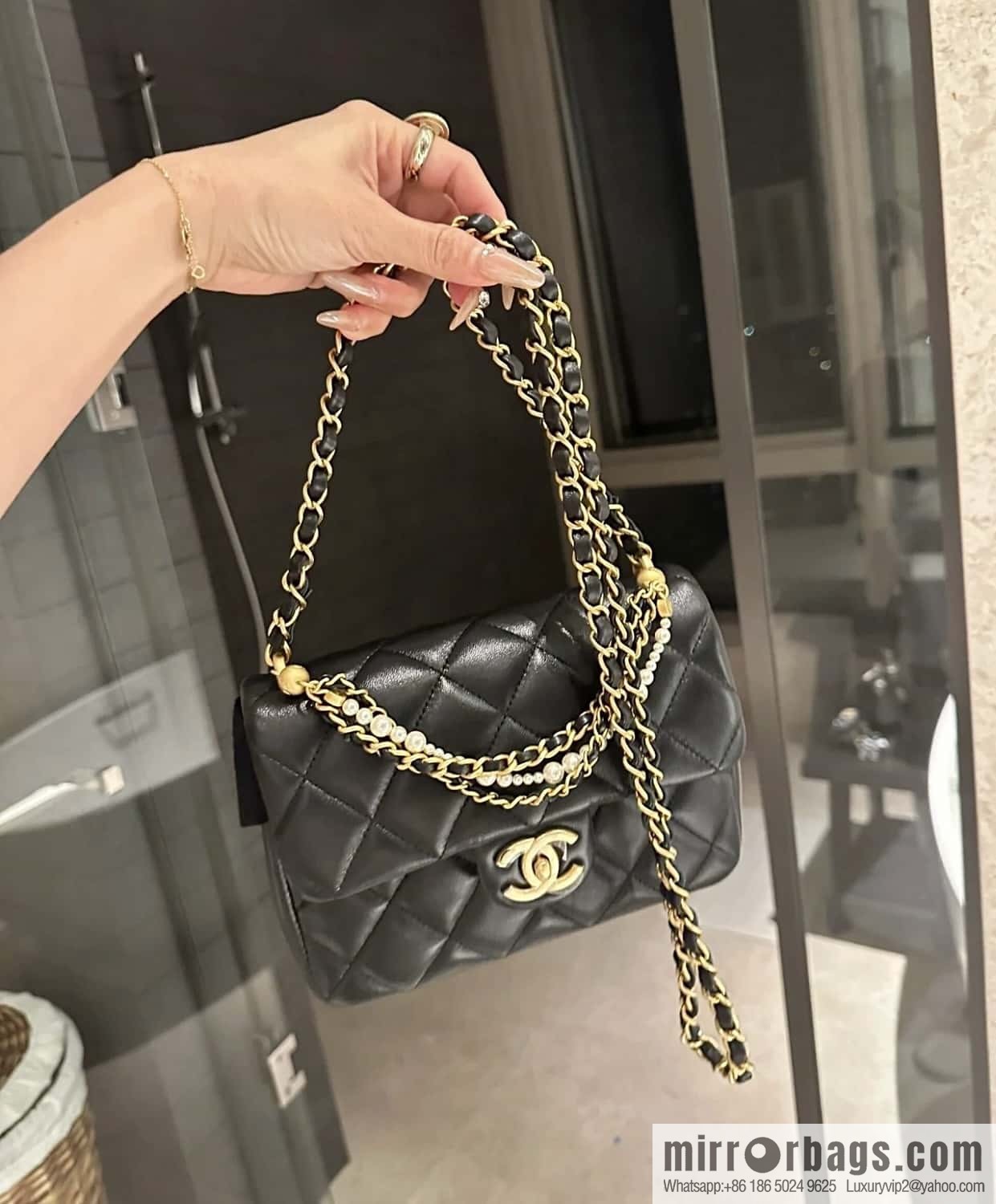 CHANEL 24P Spring and Summer Preview Series Limited Edition Pearl Large Square Fatty AS4384