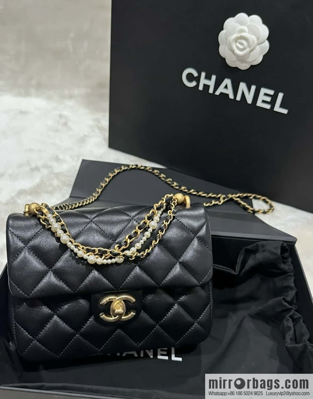 CHANEL 24P Spring and Summer Preview Series Limited Edition Pearl Large Square Fatty AS4384