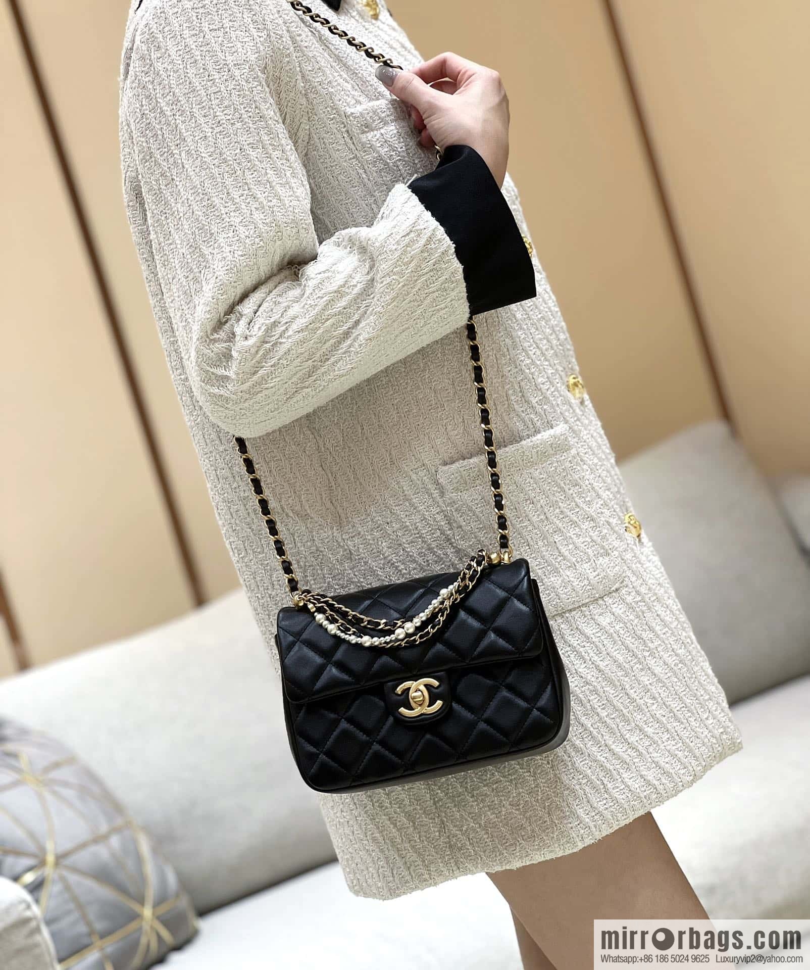 CHANEL 24P Spring and Summer Preview Series Limited Edition Pearl Large Square Fatty AS4384