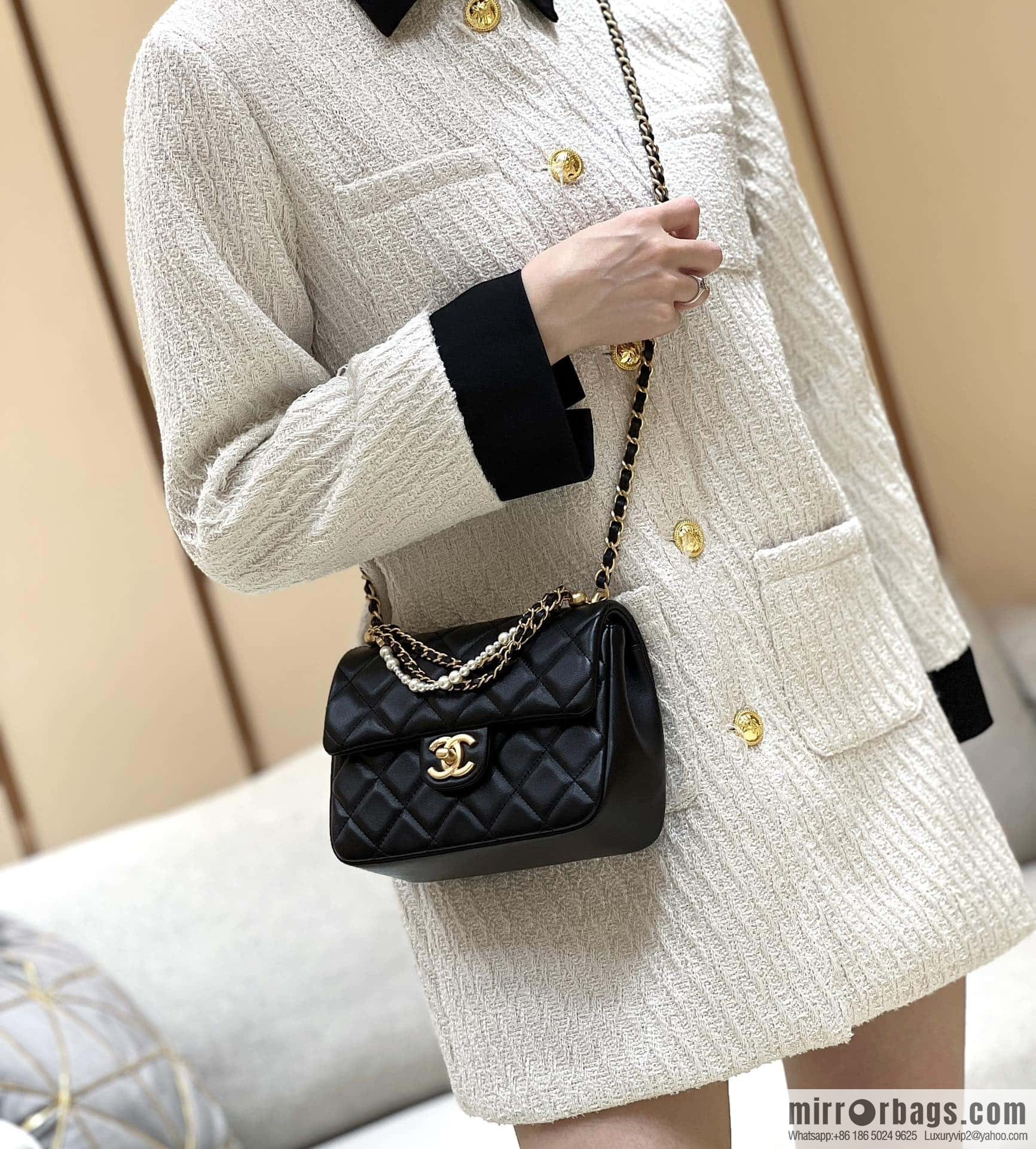 CHANEL 24P Spring and Summer Preview Series Limited Edition Pearl Large Square Fatty AS4384