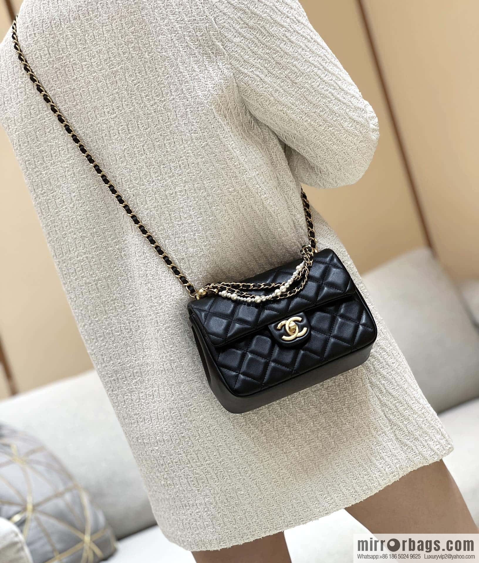 CHANEL 24P Spring and Summer Preview Series Limited Edition Pearl Large Square Fatty AS4384