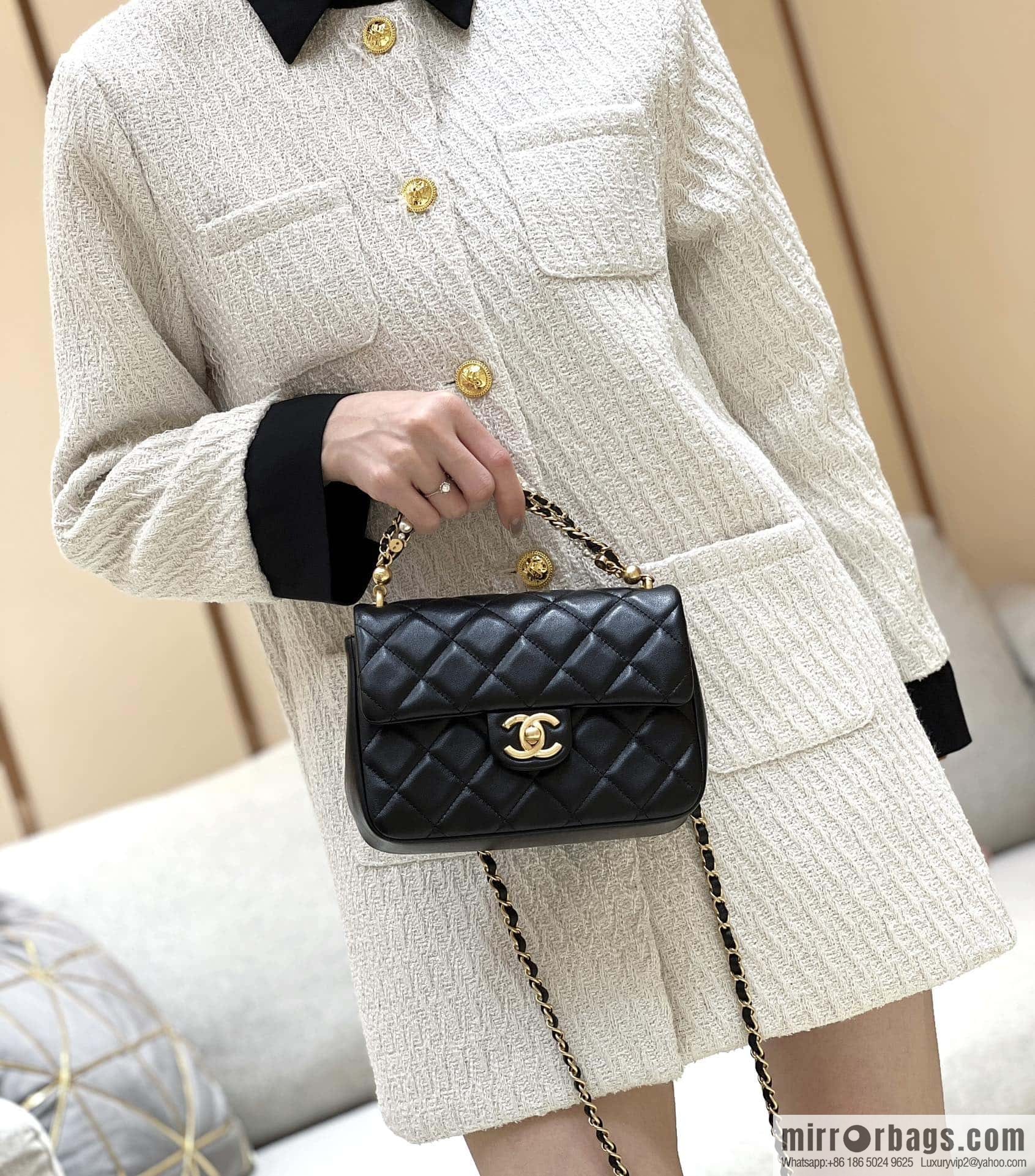 CHANEL 24P Spring and Summer Preview Series Limited Edition Pearl Large Square Fatty AS4384