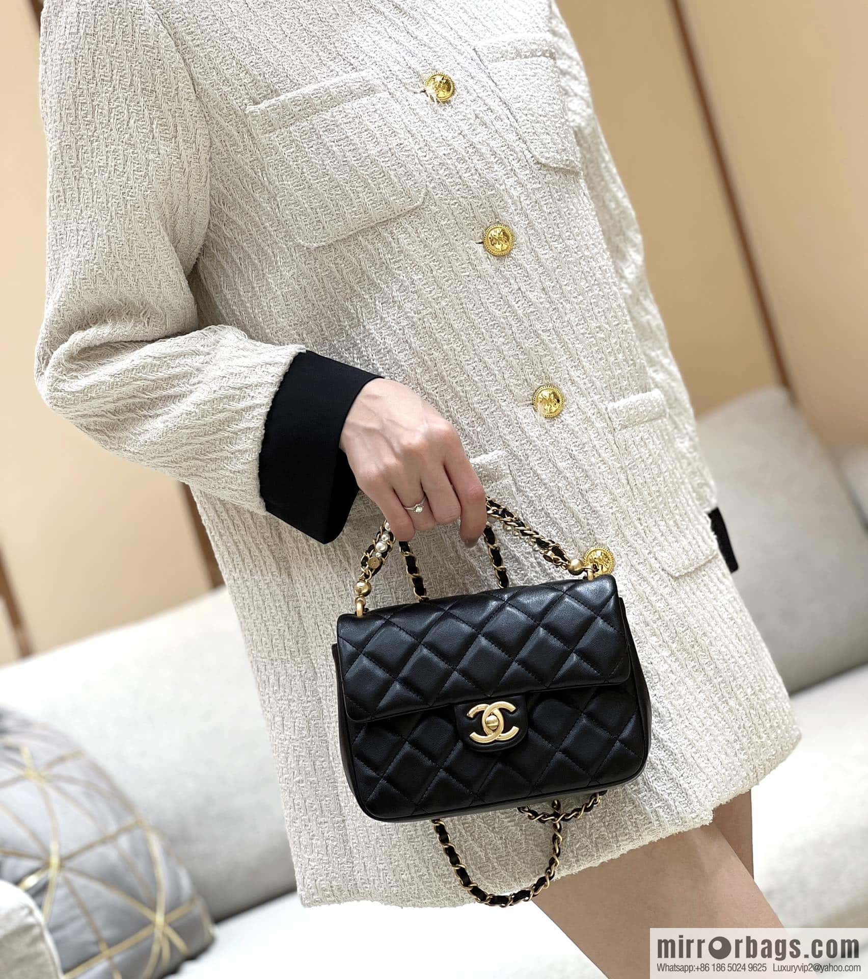 CHANEL 24P Spring and Summer Preview Series Limited Edition Pearl Large Square Fatty AS4384