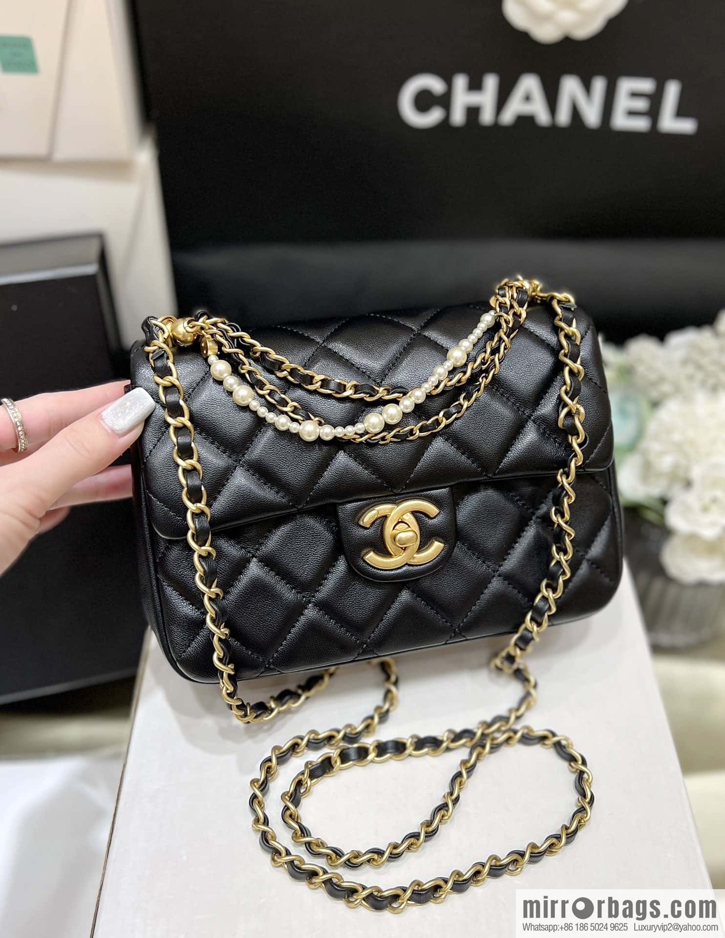 CHANEL 24P Spring and Summer Preview Series Limited Edition Pearl Large Square Fatty AS4384