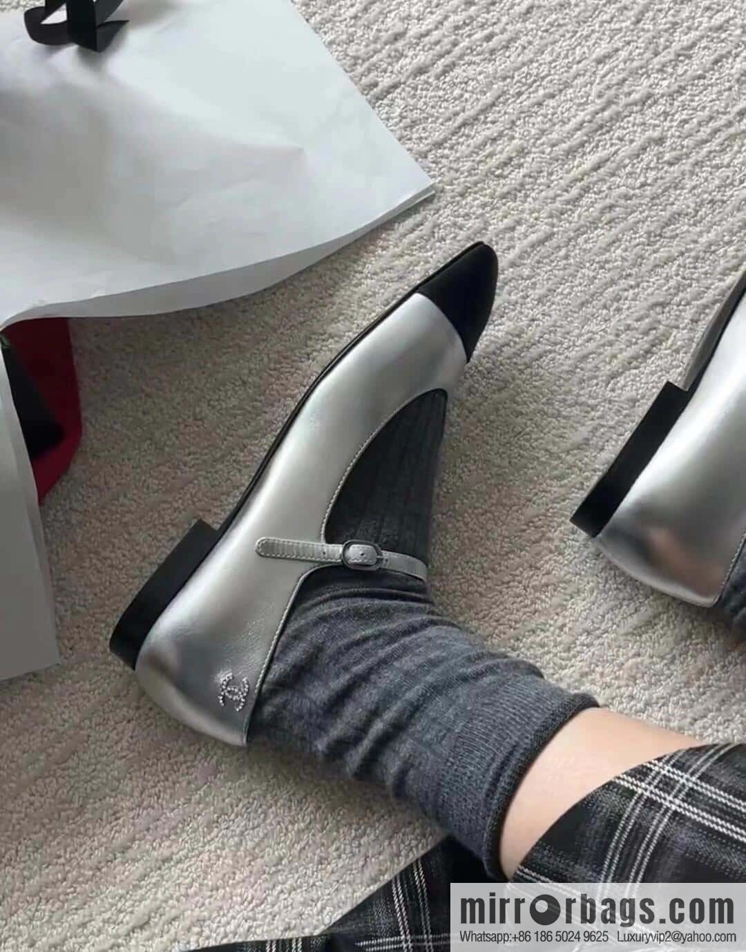 CHANEL Xiaoxiang Spring and summer diagonal head Mary Jane, single shoes