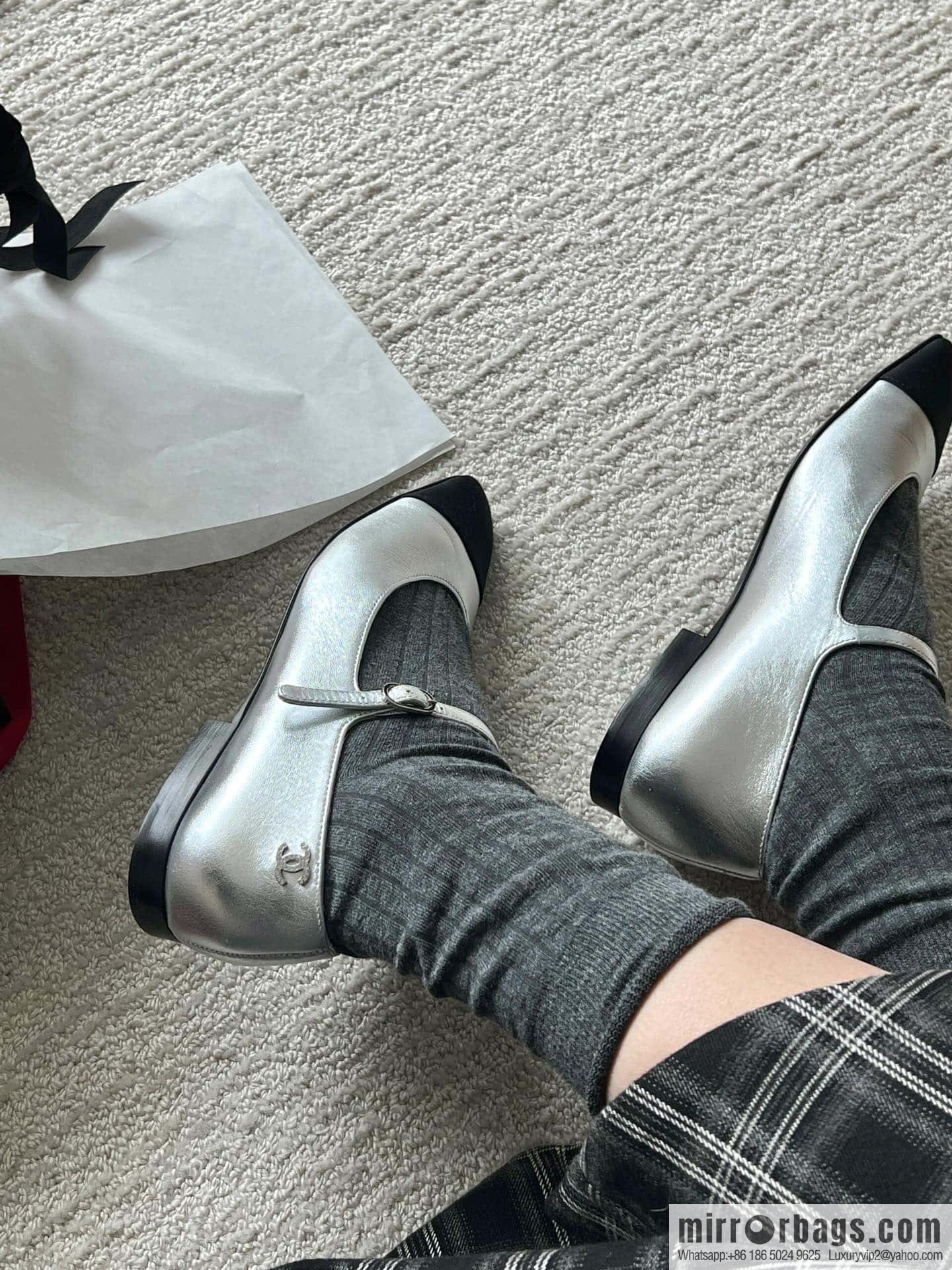 CHANEL Xiaoxiang Spring and summer diagonal head Mary Jane, single shoes