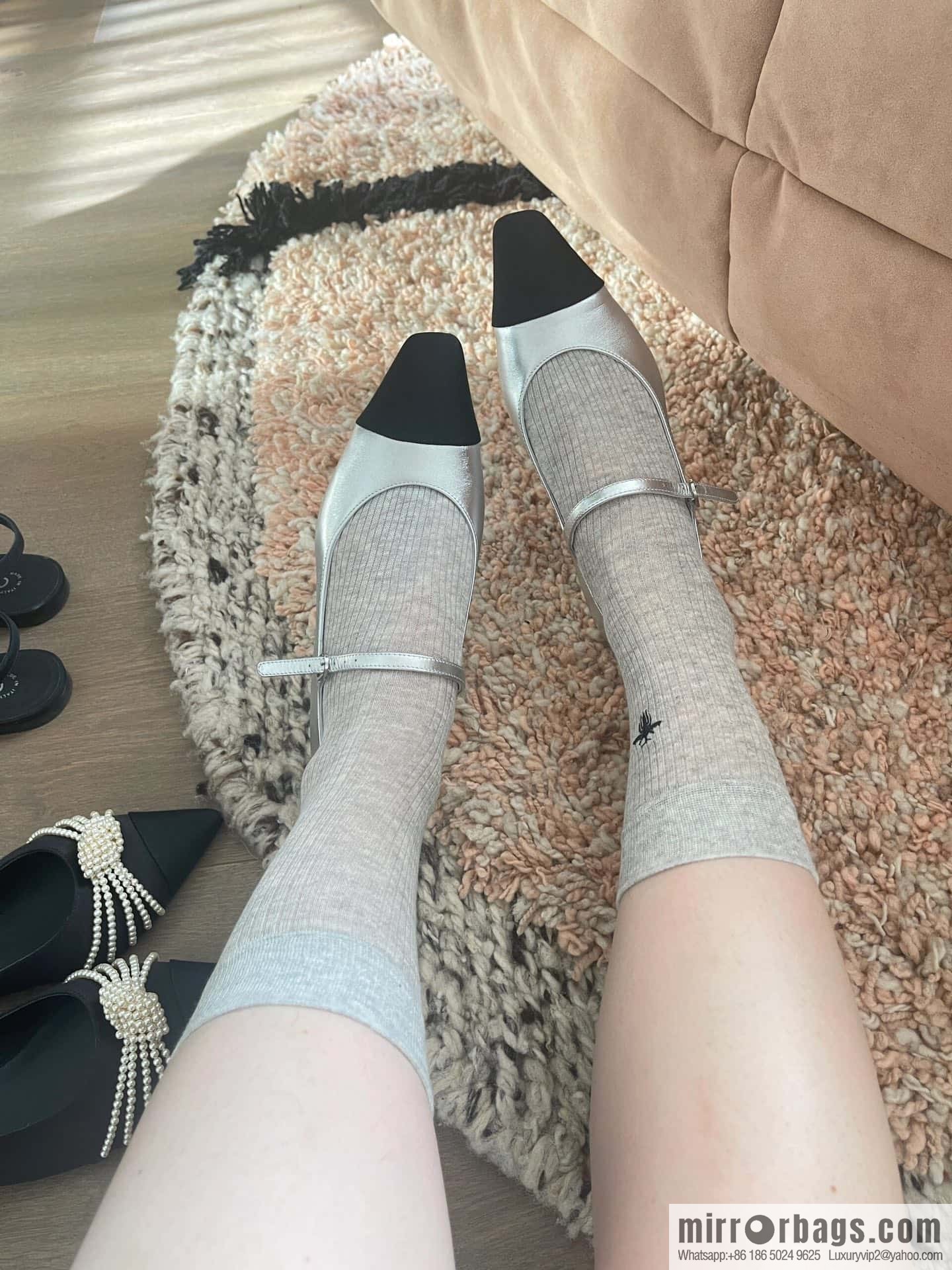 CHANEL Xiaoxiang Spring and summer diagonal head Mary Jane, single shoes