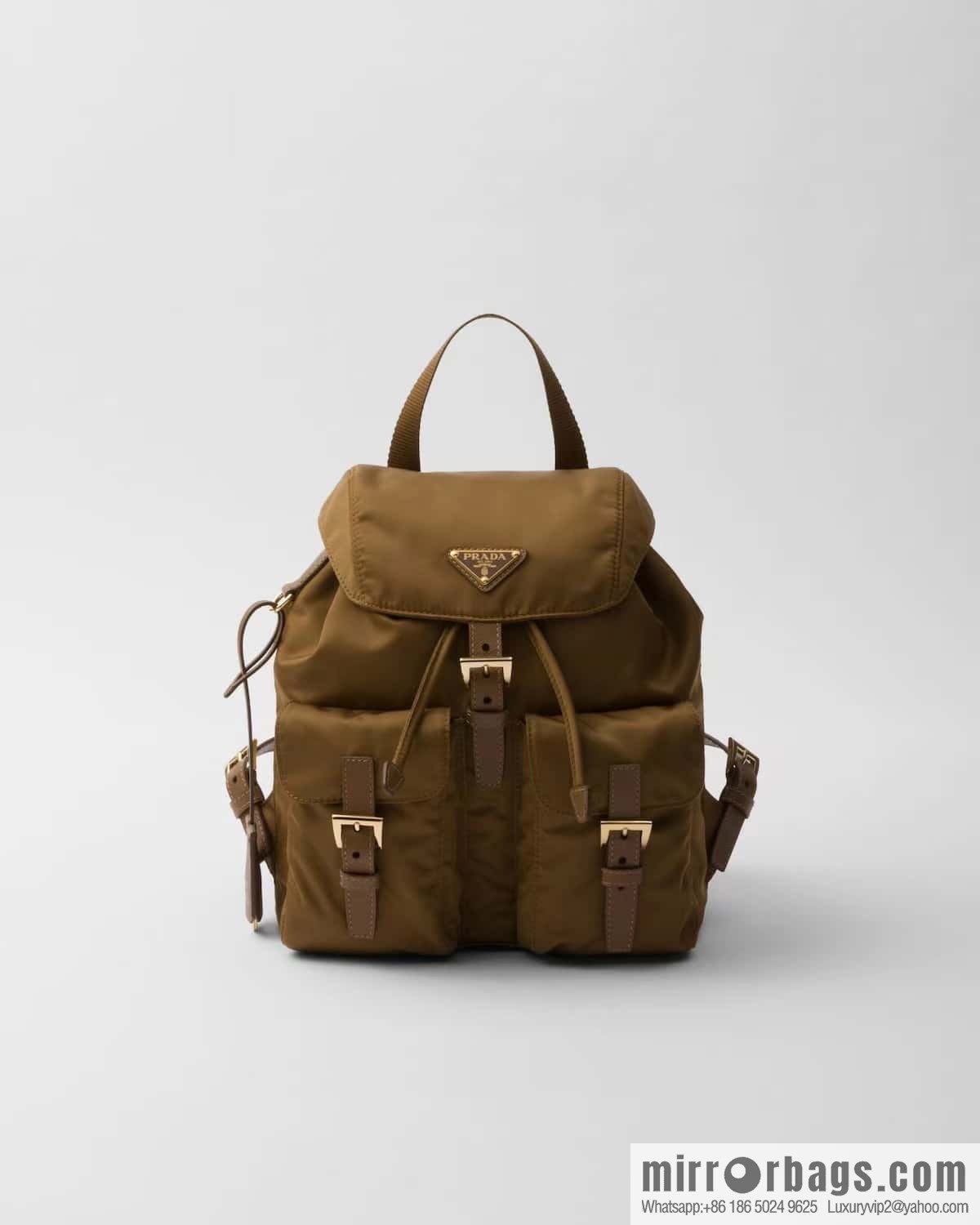 PRADA 🎉 gold buckle classic backpack 🎉 1BZ677 gold hardware🎉🎉