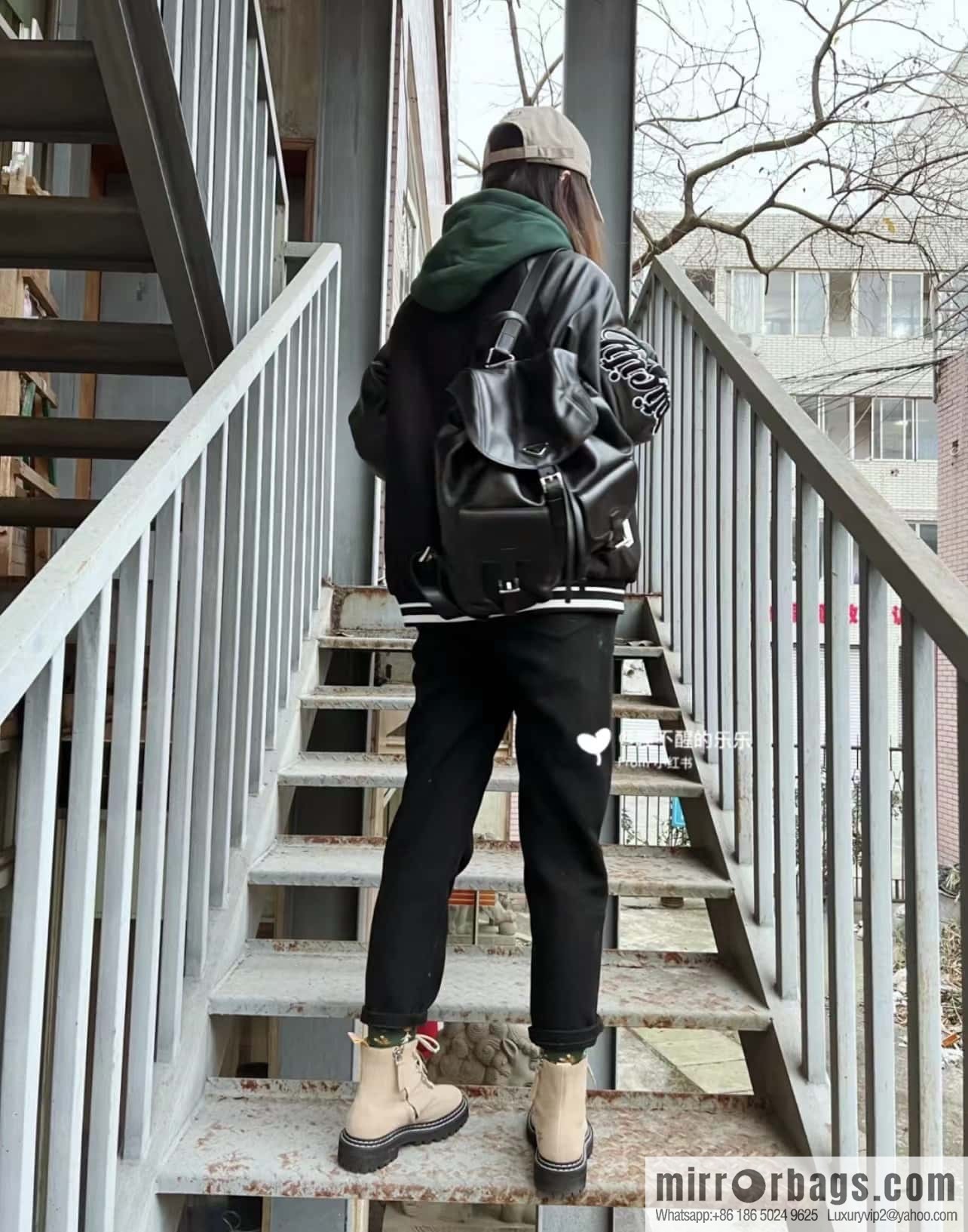 PRADA 🎉 new backpack 🎉 1BZ811B oil wax leather