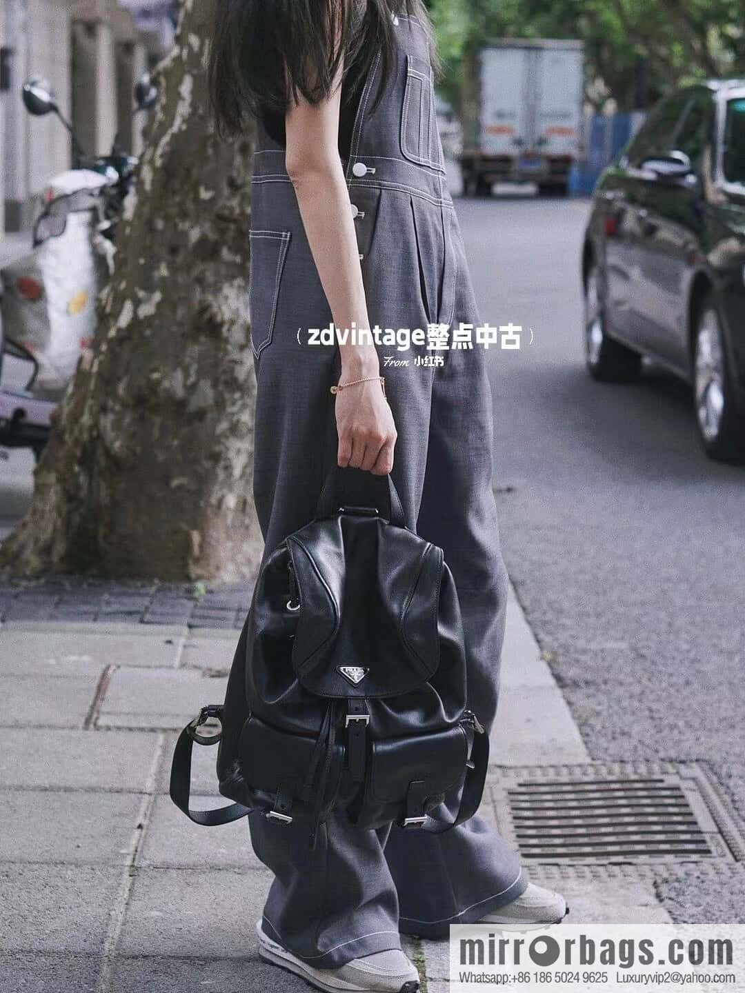 PRADA 🎉 new backpack 🎉 1BZ811B oil wax leather
