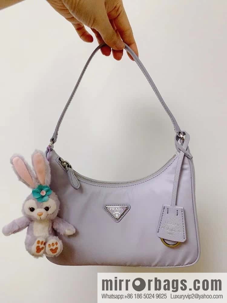 PRADA 🔥 new color rattan basket purple 🔥 original single quality 👍 new 1NE204 moon-shaped medieval bag