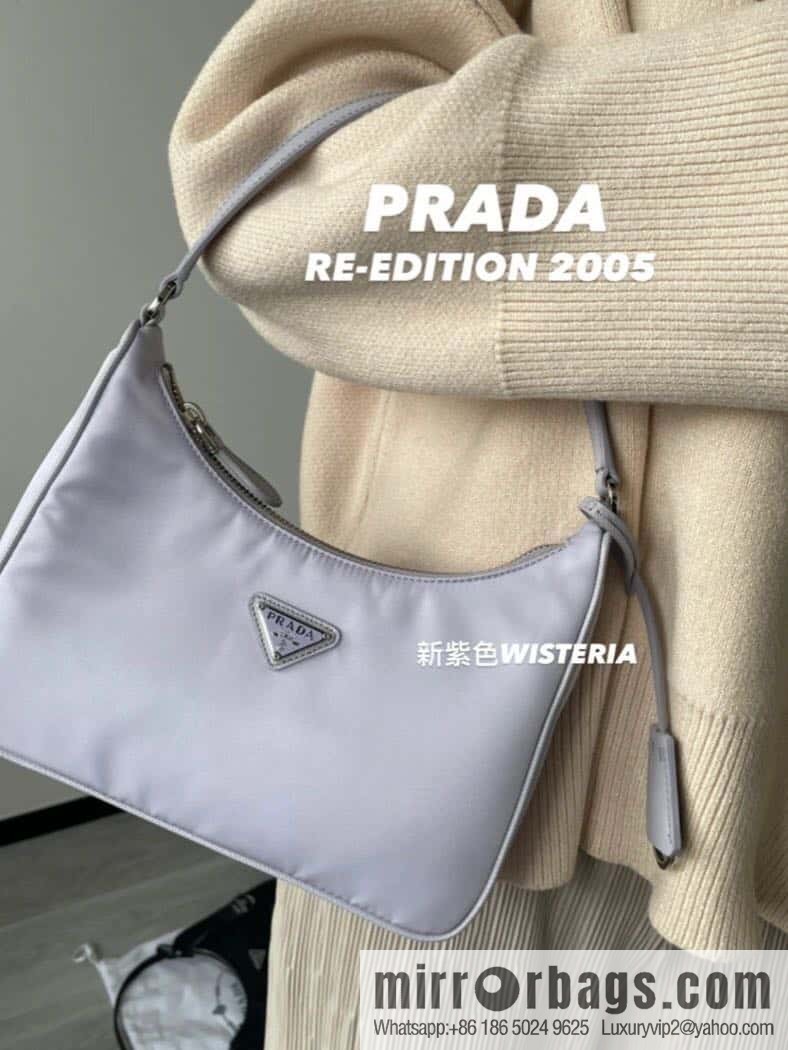 PRADA 🔥 new color rattan basket purple 🔥 original single quality 👍 new 1NE204 moon-shaped medieval bag