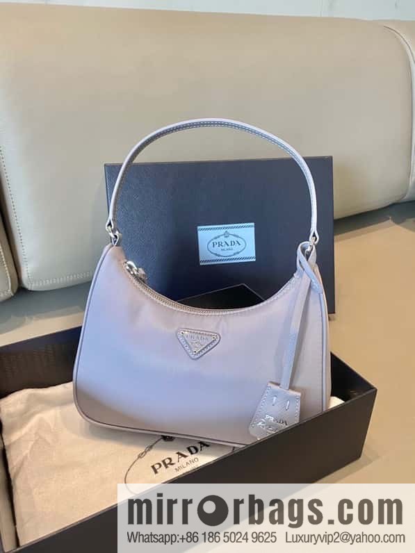 PRADA 🔥 new color rattan basket purple 🔥 original single quality 👍 new 1NE204 moon-shaped medieval bag