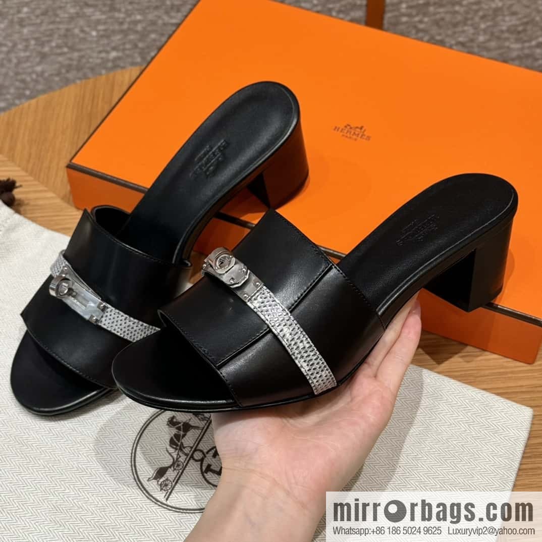 Hermes Kelly Buckle Lizard 🦎 Strap High Heel