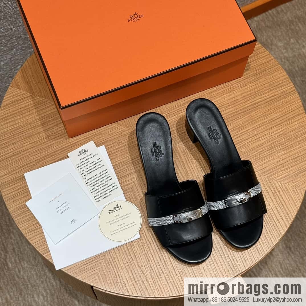 Hermes Kelly Buckle Lizard 🦎 Strap High Heel