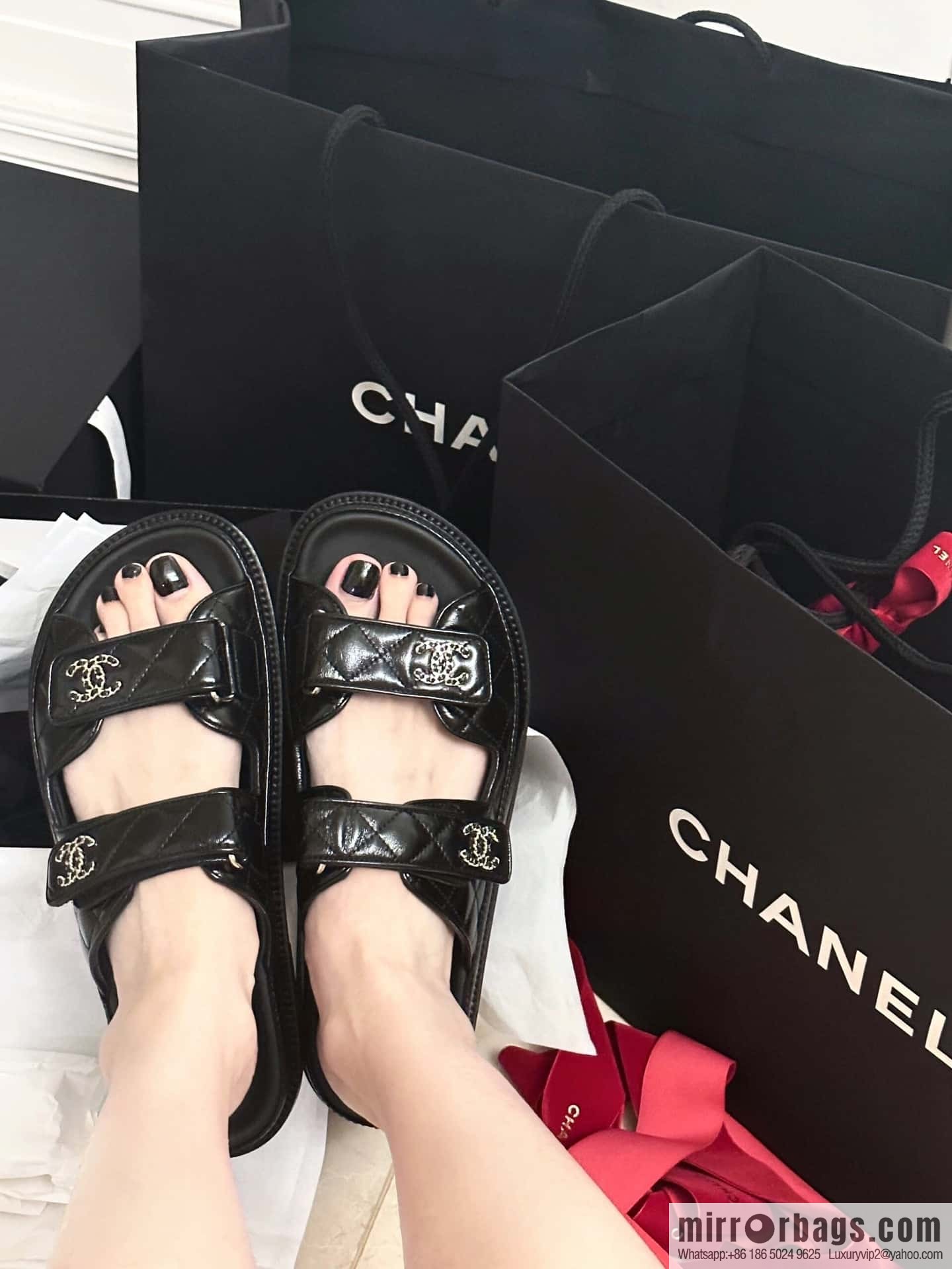 CHANEL Xiaoxiang The latest Velcro, slippers