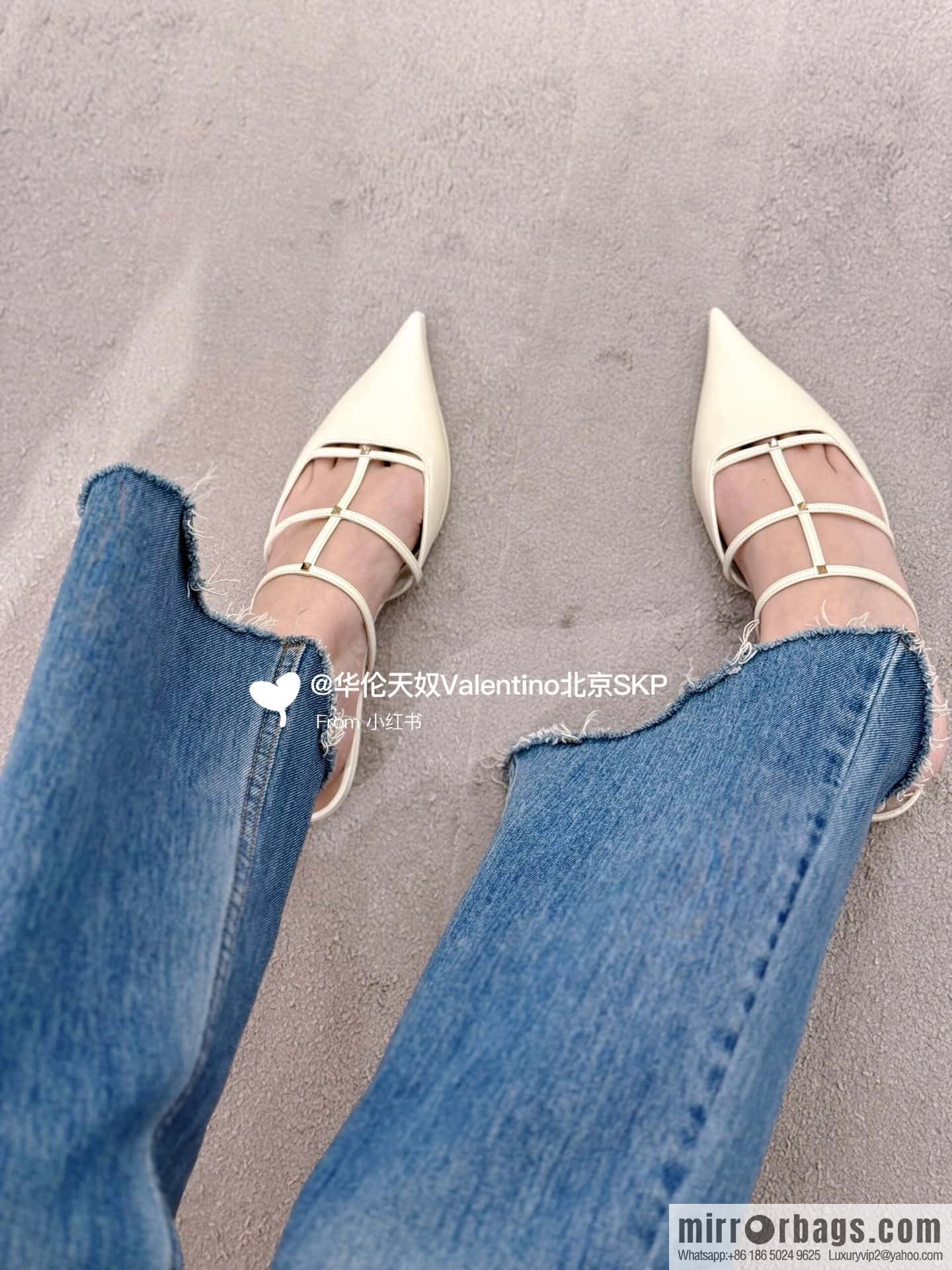 𝐕𝐚𝐥𝐞𝐧𝐭𝐢𝐧𝐨 Warren Newest pointy straps, kitten heels, muller sandals, slippers