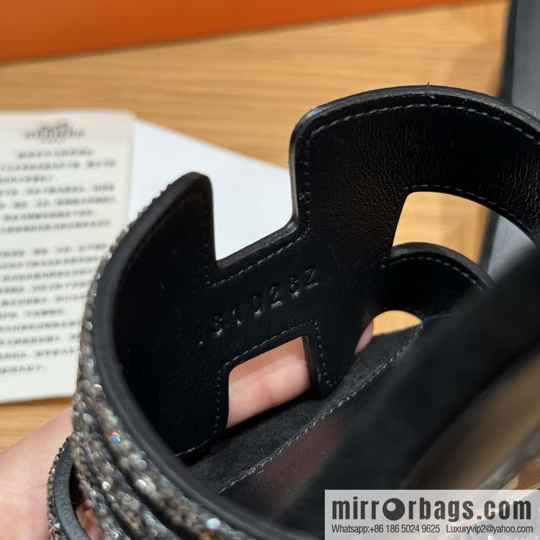 Hermès 2022 spring and summer new product H brand high-heeled diamond surface model