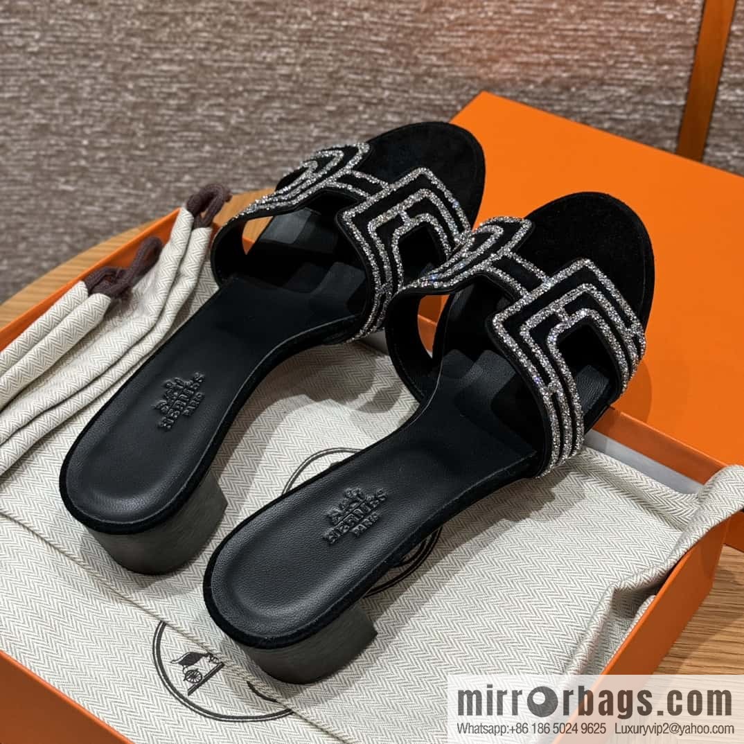 Hermès 2022 spring and summer new product H brand high-heeled diamond surface model