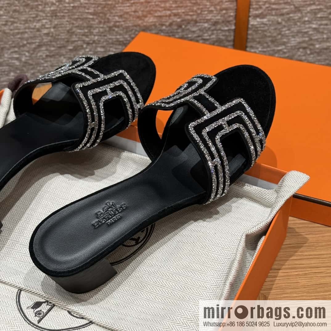 Hermès 2022 spring and summer new product H brand high-heeled diamond surface model