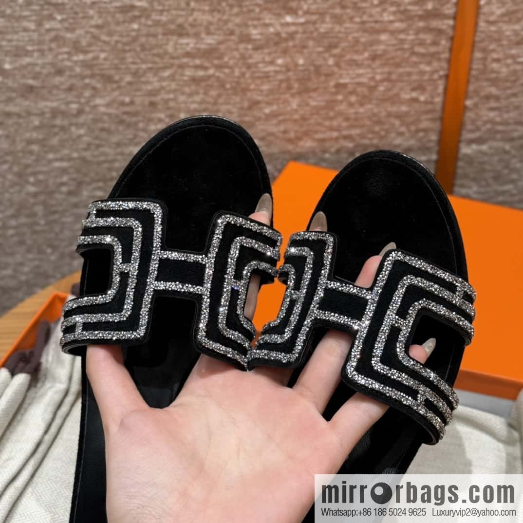 Hermès 2022 spring and summer new product H brand high-heeled diamond surface model