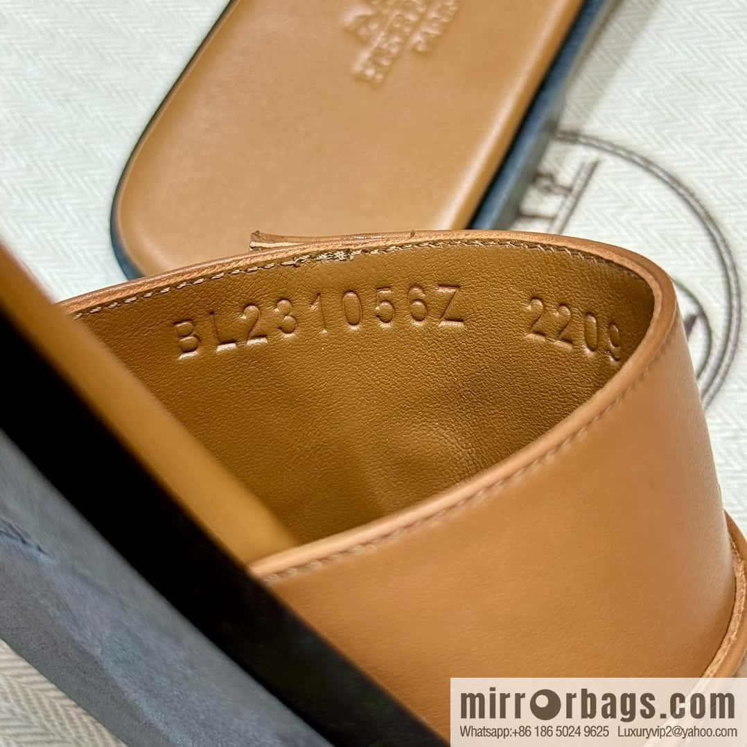 Hermès 183Kelly tow sandals Gigi50 gold brown/ck37/gold