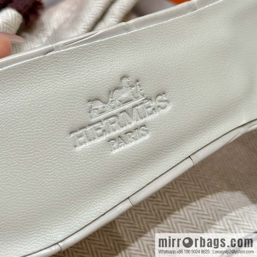 Hermès 185 Oasis High Heel Sandals 8L/Beton/Glacier White