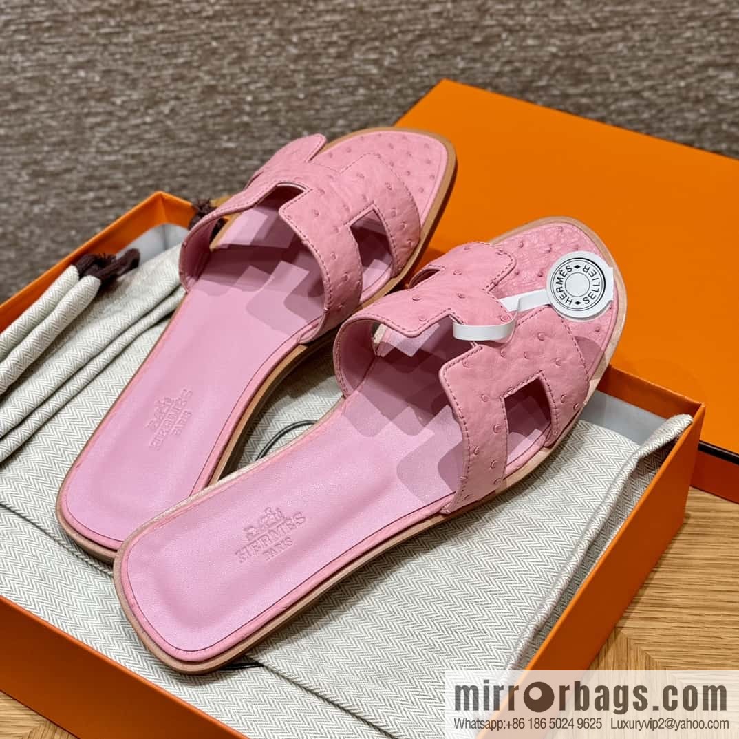 Hermès 181 Oran Sandals, Ceramic Powder/94/Terre Cuite