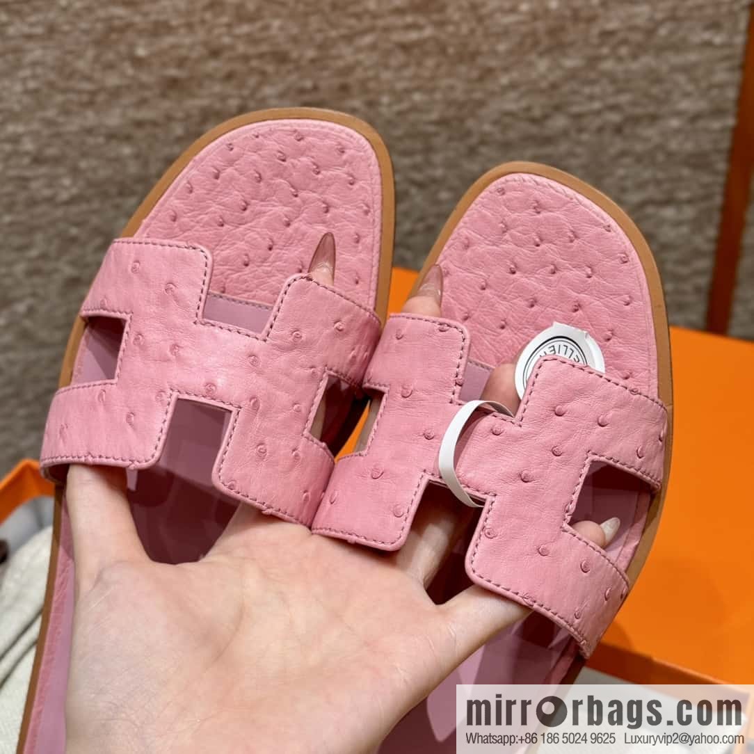 Hermès 181 Oran Sandals, Ceramic Powder/94/Terre Cuite