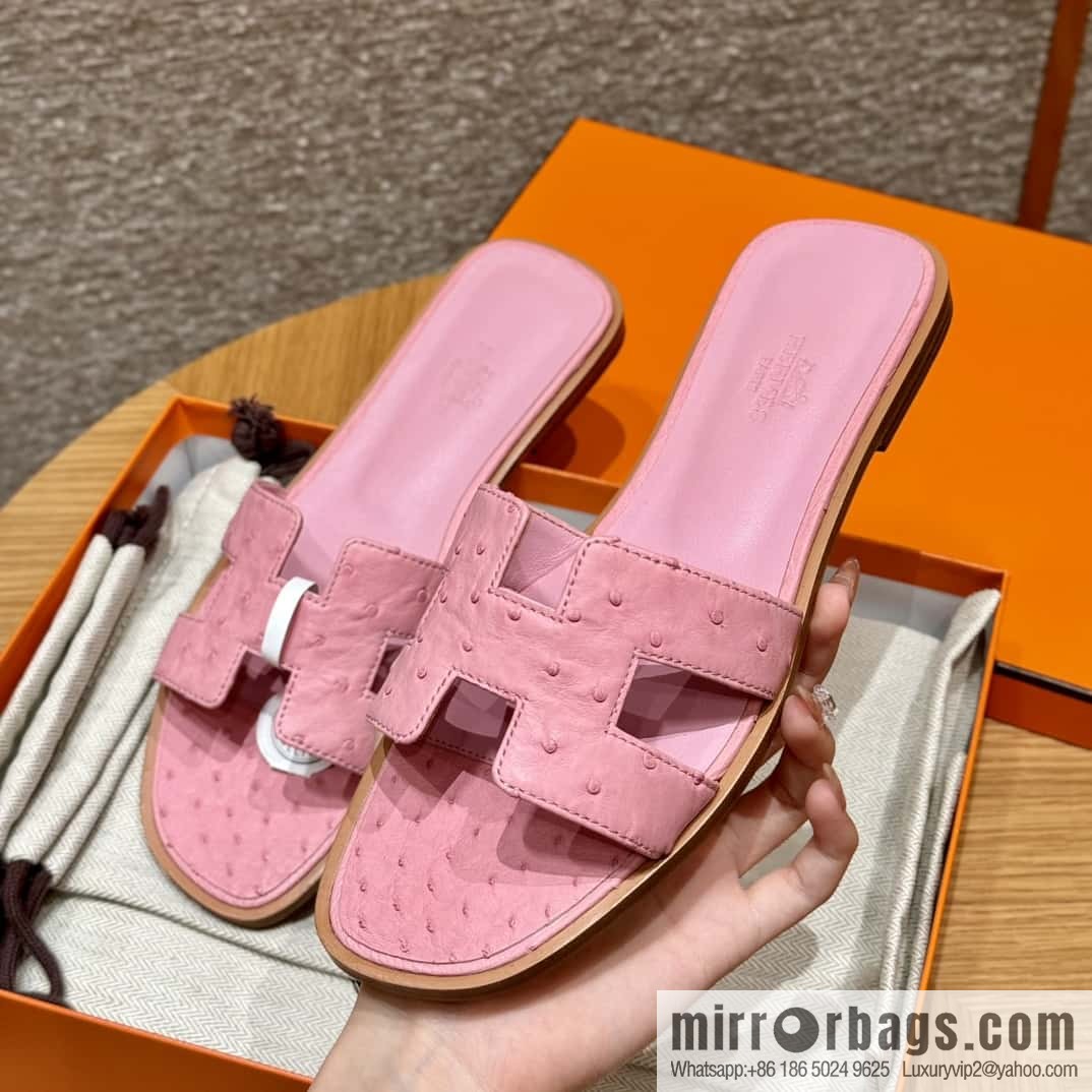 Hermès 181 Oran Sandals, Ceramic Powder/94/Terre Cuite