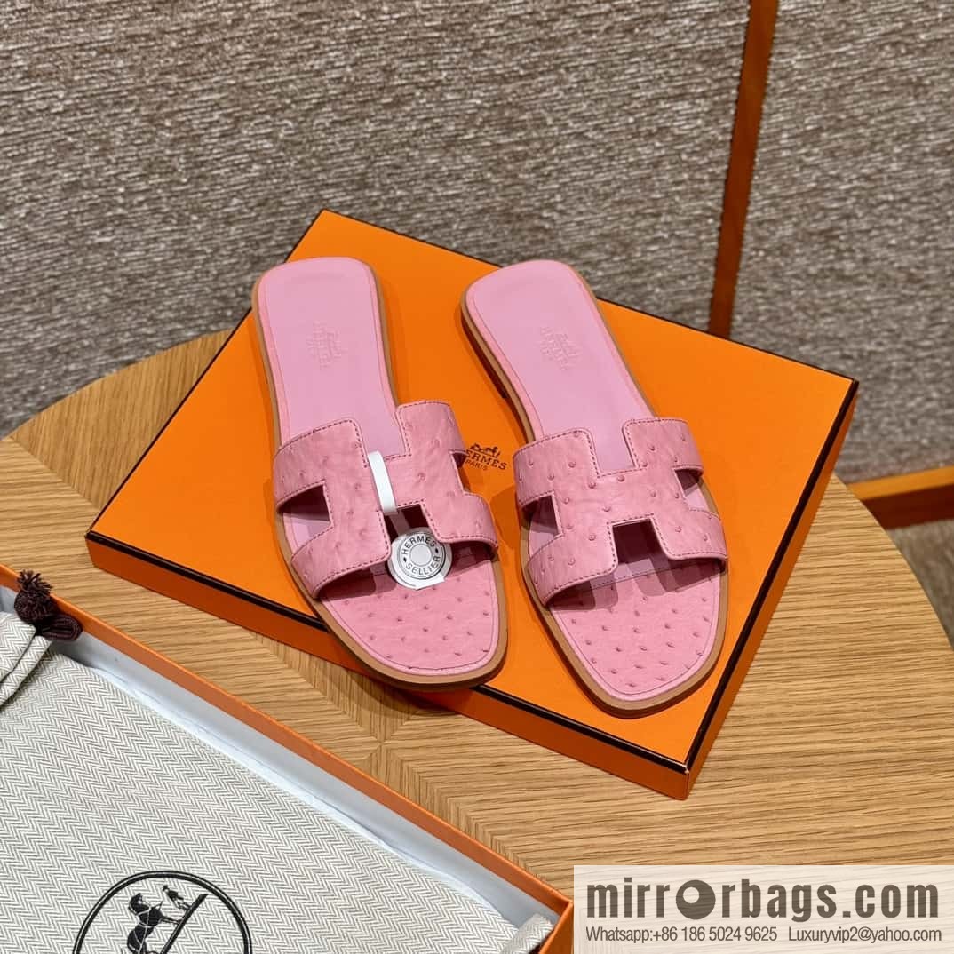 Hermès 181 Oran Sandals, Ceramic Powder/94/Terre Cuite