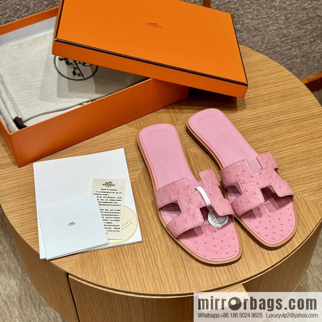 Hermès 181 Oran Sandals, Ceramic Powder/94/Terre Cuite