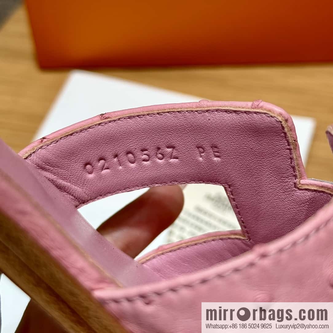 Hermès 181 Oran Sandals, Ceramic Powder/94/Terre Cuite