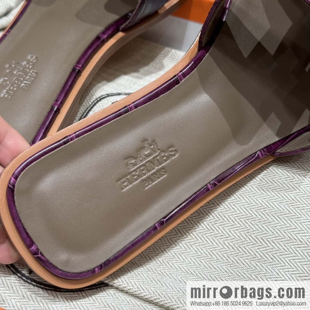 Hermès 181 Oran Sandals N5/Cassis/Gallon Purple