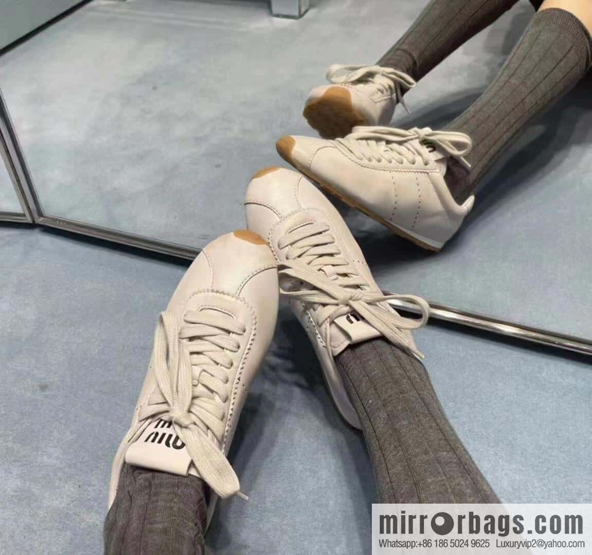 𝐌𝐢𝐮𝐌𝐢𝐮||𝟐𝟎𝟐𝟒 the latest model, micro-do old lace-up Argand training shoes