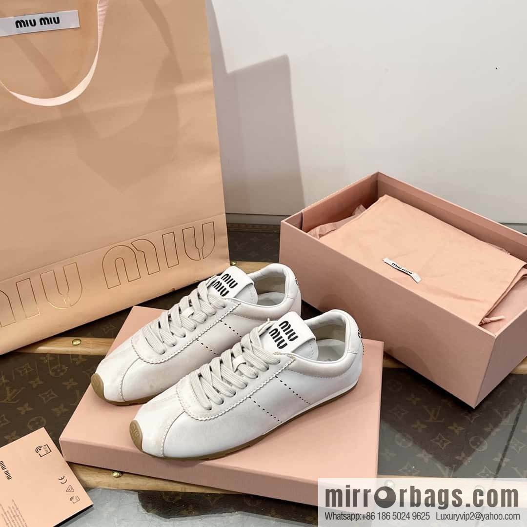 𝐌𝐢𝐮𝐌𝐢𝐮||𝟐𝟎𝟐𝟒 the latest model, micro-do old lace-up Argand training shoes