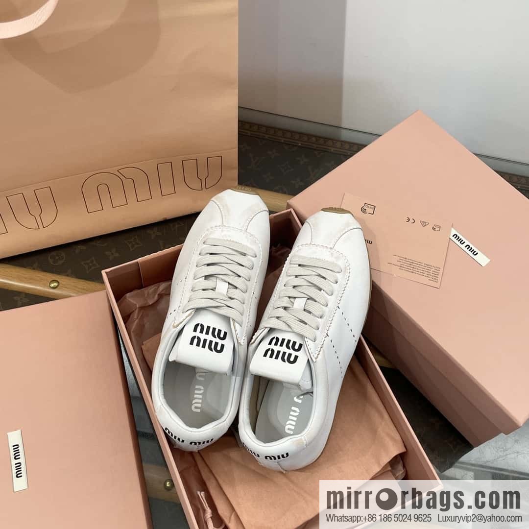 𝐌𝐢𝐮𝐌𝐢𝐮||𝟐𝟎𝟐𝟒 the latest model, micro-do old lace-up Argand training shoes