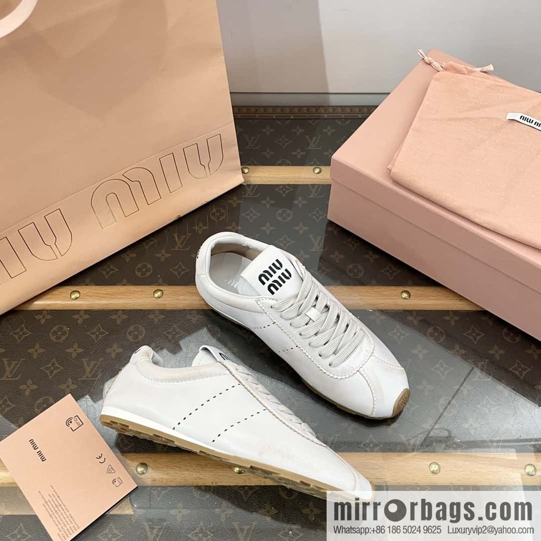 𝐌𝐢𝐮𝐌𝐢𝐮||𝟐𝟎𝟐𝟒 the latest model, micro-do old lace-up Argand training shoes