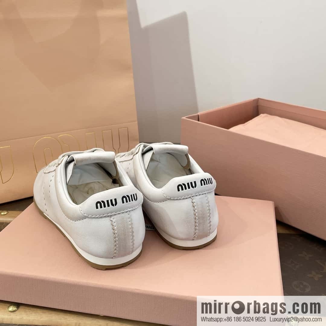 𝐌𝐢𝐮𝐌𝐢𝐮||𝟐𝟎𝟐𝟒 the latest model, micro-do old lace-up Argand training shoes