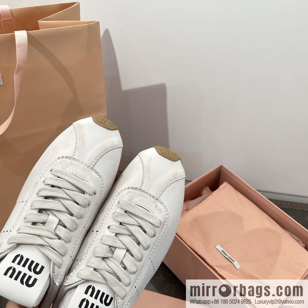 𝐌𝐢𝐮𝐌𝐢𝐮||𝟐𝟎𝟐𝟒 the latest model, micro-do old lace-up Argand training shoes