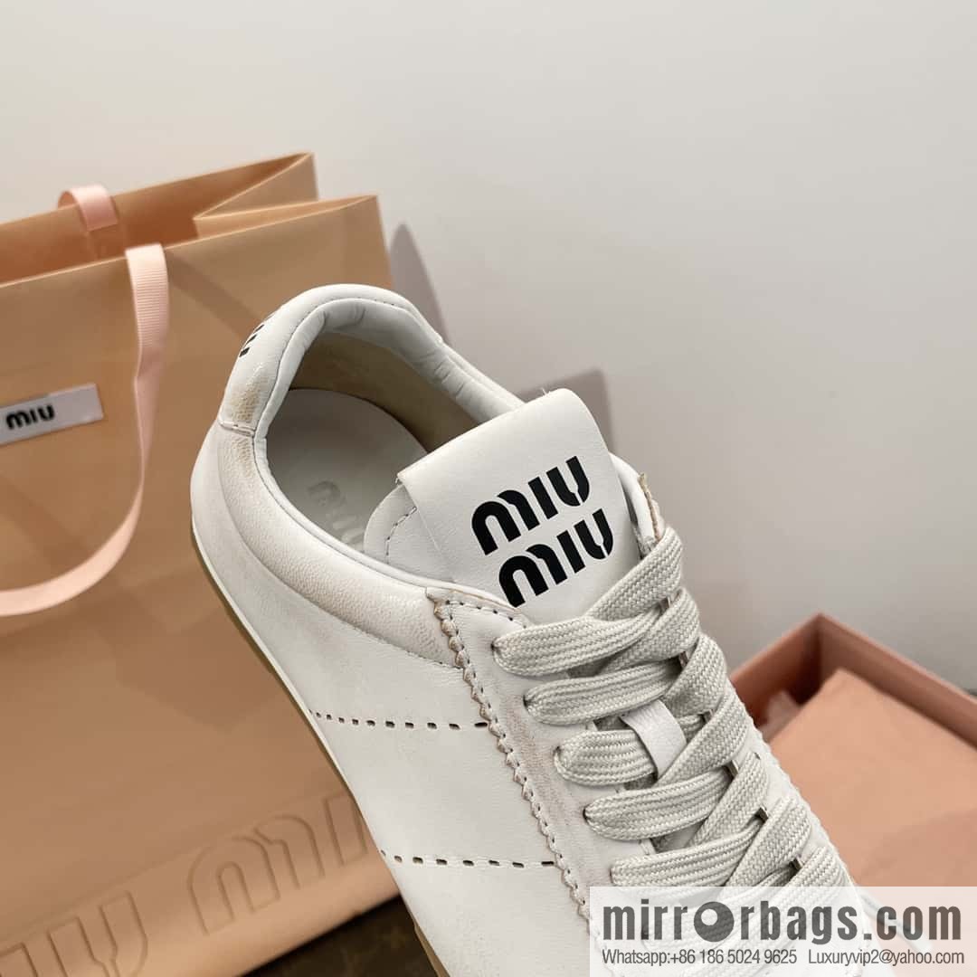 𝐌𝐢𝐮𝐌𝐢𝐮||𝟐𝟎𝟐𝟒 the latest model, micro-do old lace-up Argand training shoes