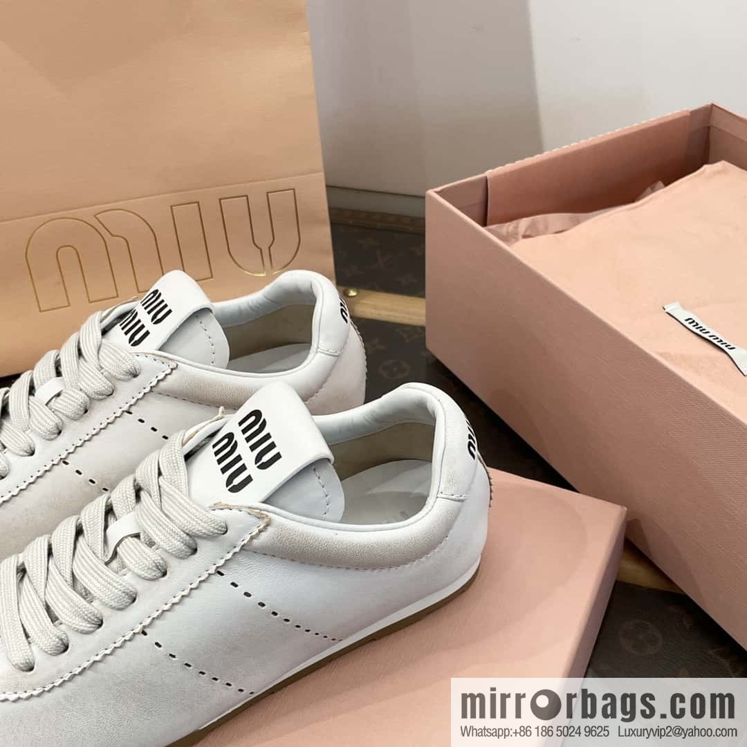 𝐌𝐢𝐮𝐌𝐢𝐮||𝟐𝟎𝟐𝟒 the latest model, micro-do old lace-up Argand training shoes