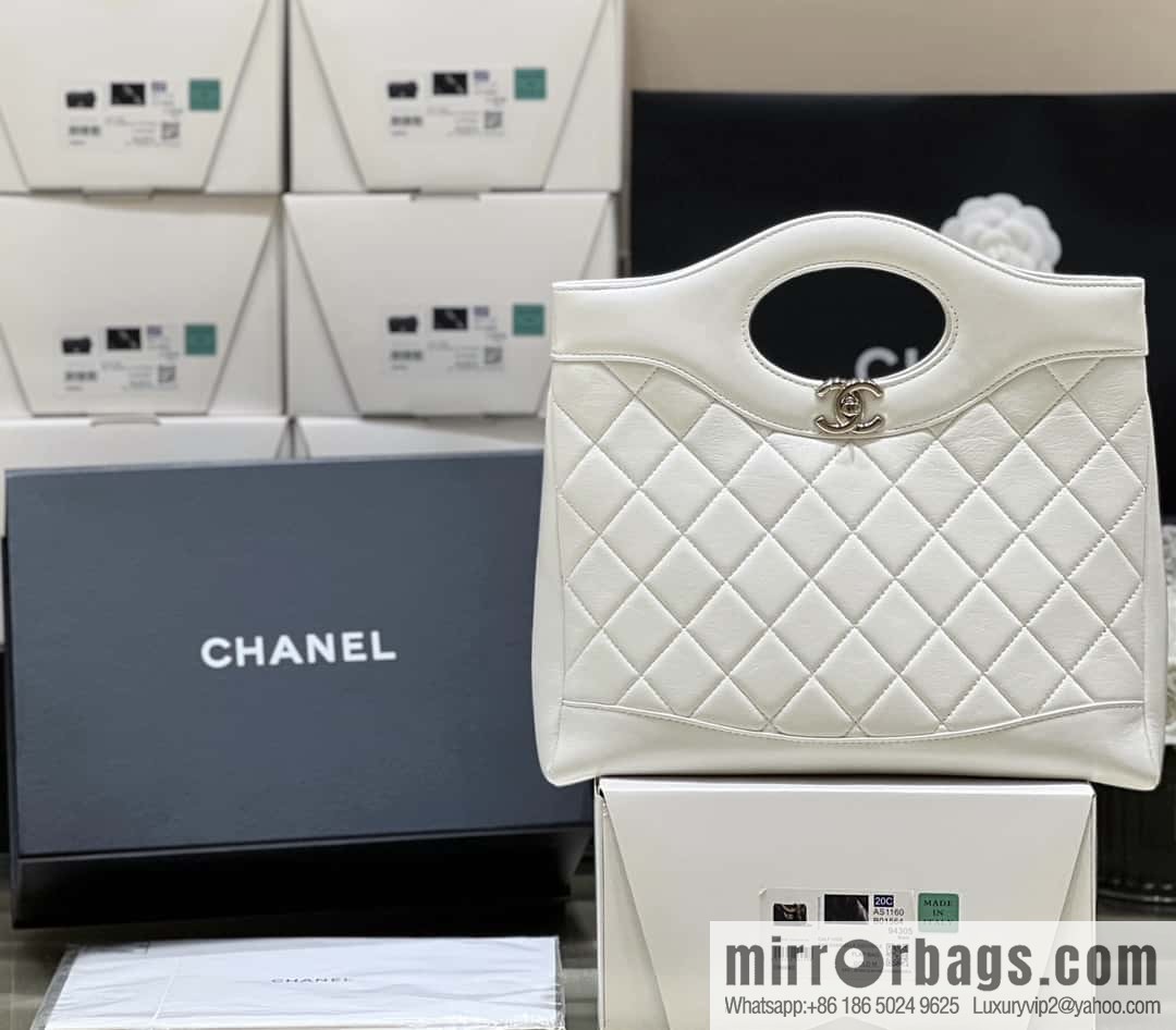 CHANEL 24S New S 31bag oil wax sheepskin AS4853 white