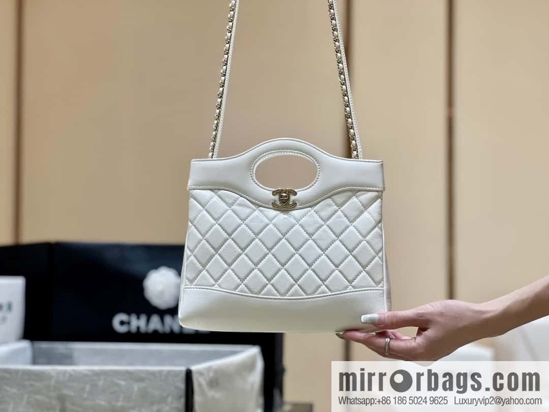 CHANEL 24S mini 31bag sheepskin AS4133 white