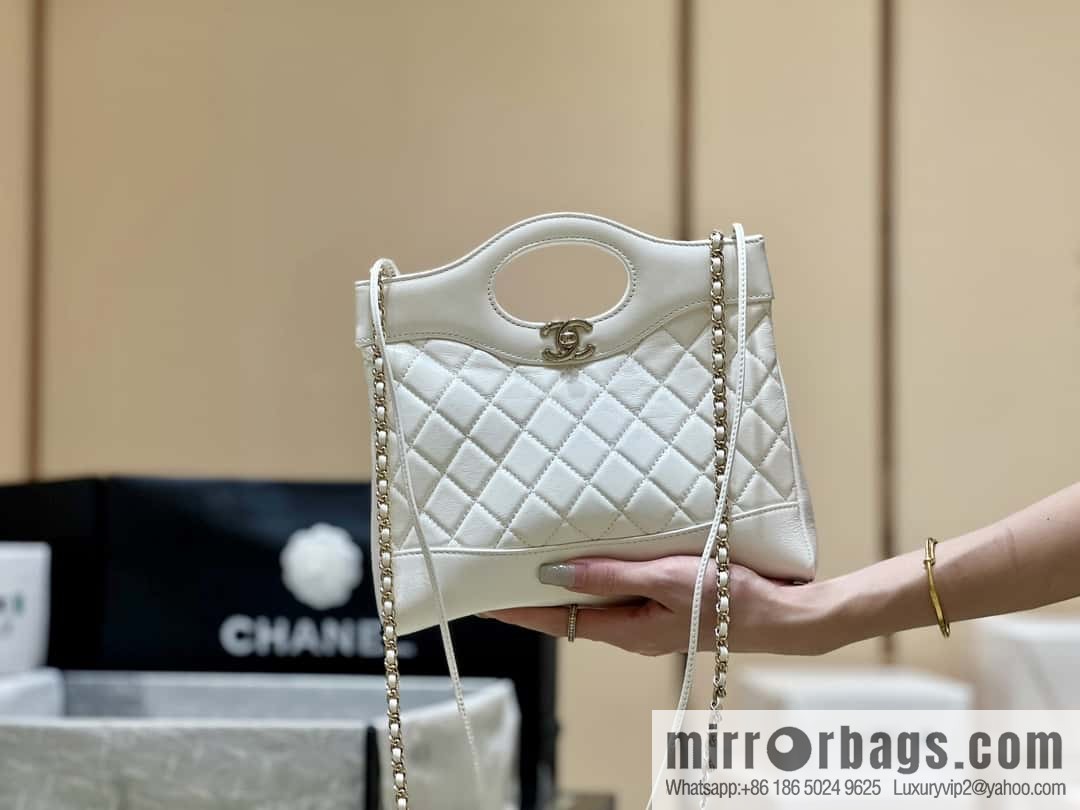 CHANEL 24S mini 31bag sheepskin AS4133 white
