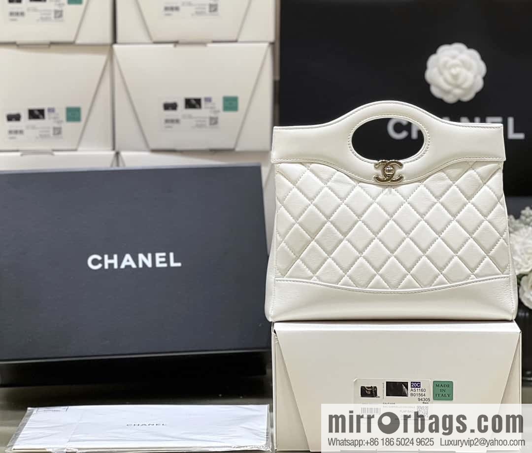 CHANEL 24S mini 31bag sheepskin AS4133 white