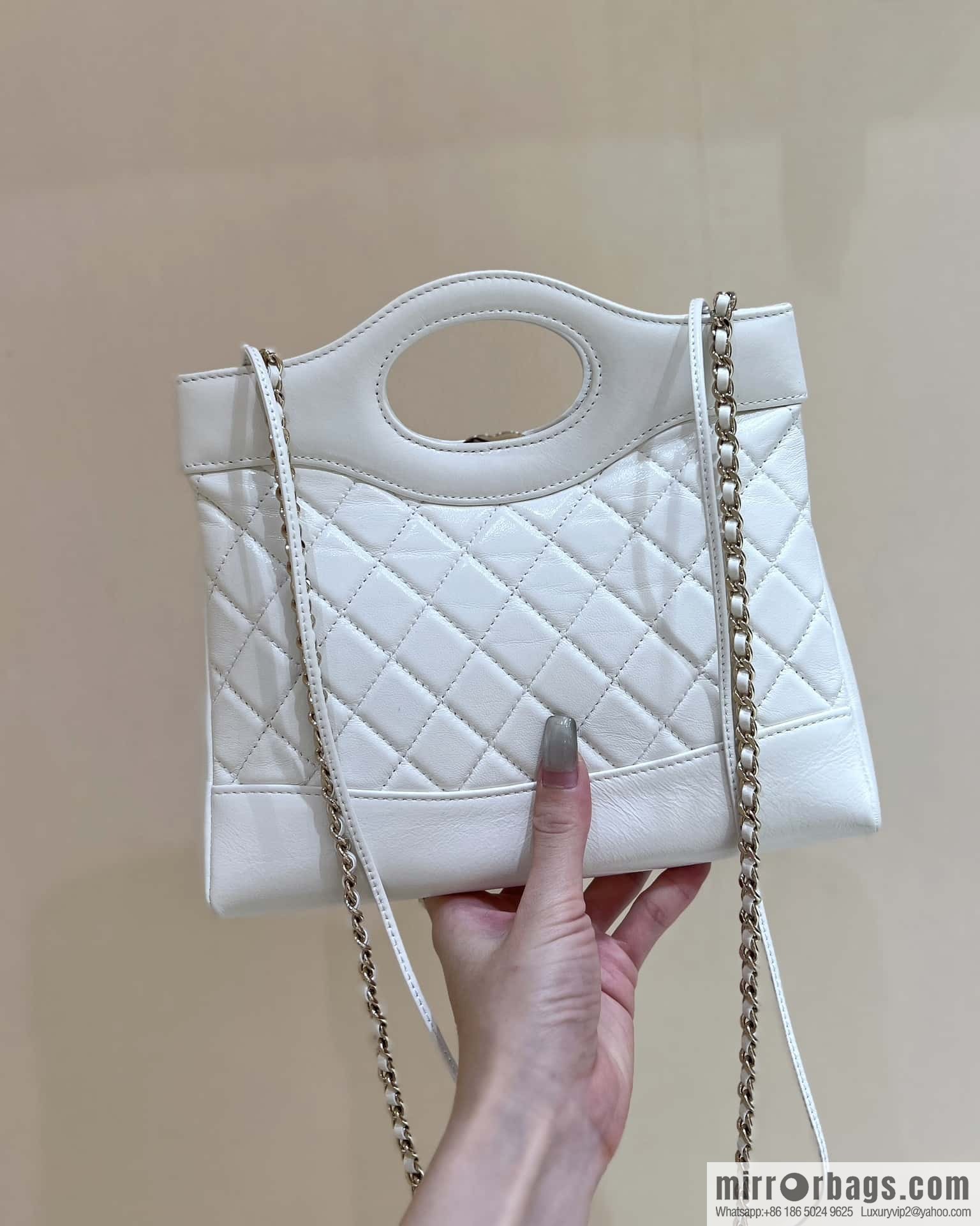CHANEL 24S mini 31bag sheepskin AS4133 white