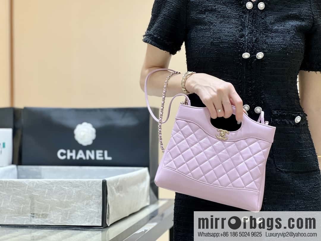CHANEL 24S mini 31bag sheepskin AS4133 purple