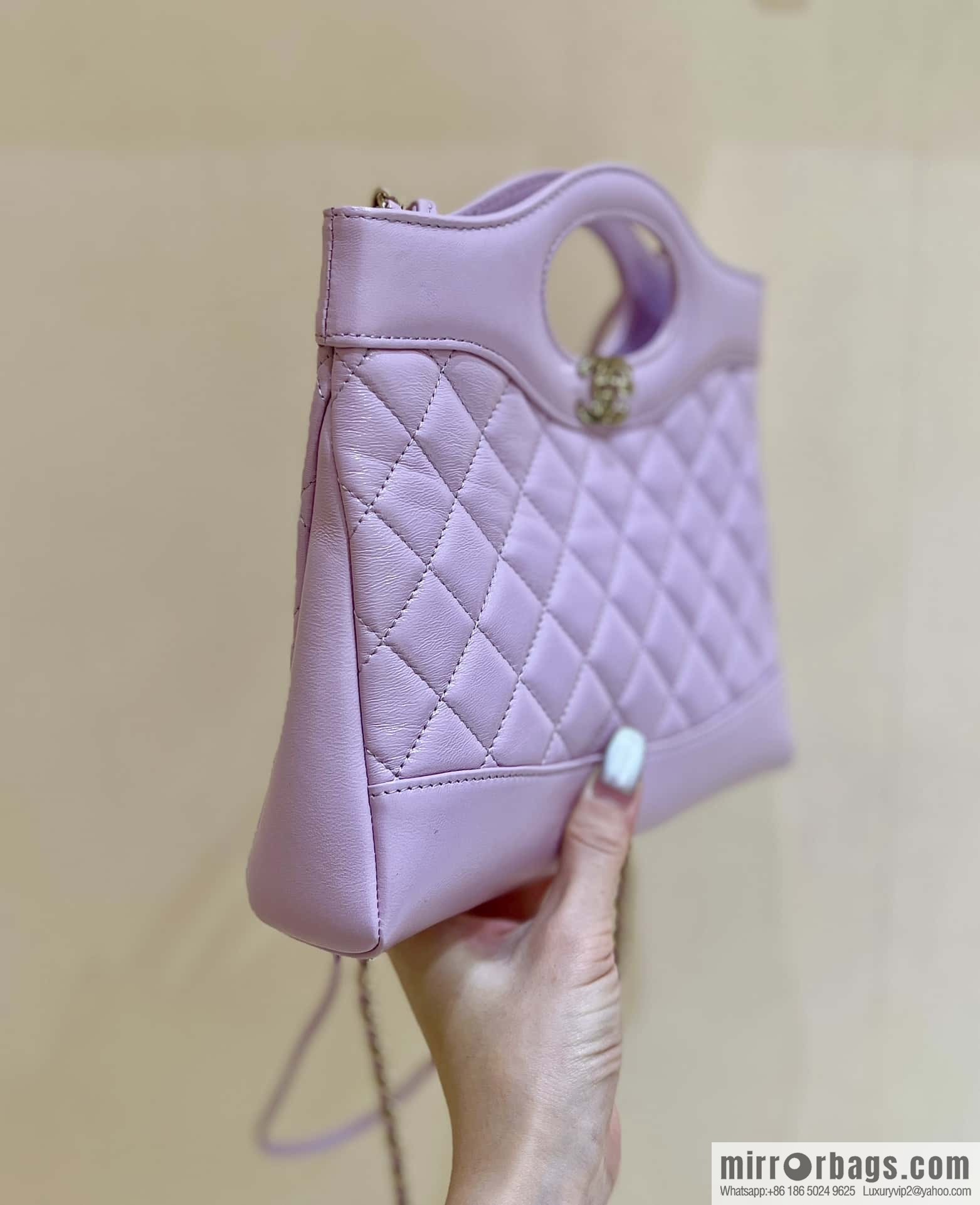 CHANEL 24S mini 31bag sheepskin AS4133 purple